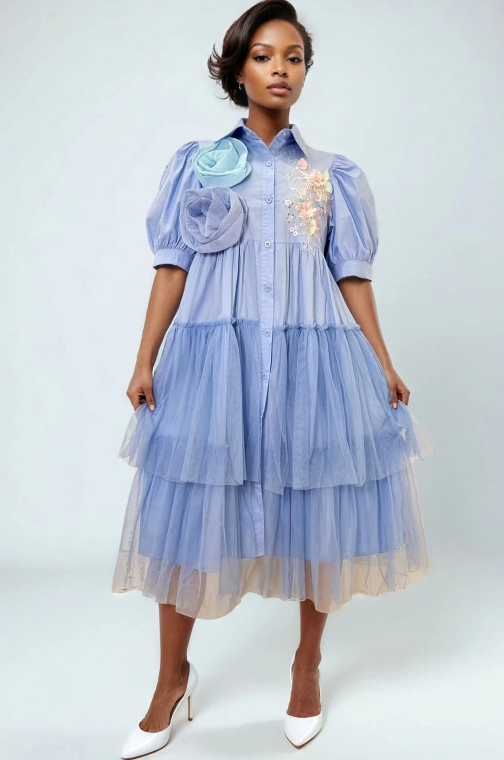 Blue Baby Doll Dress