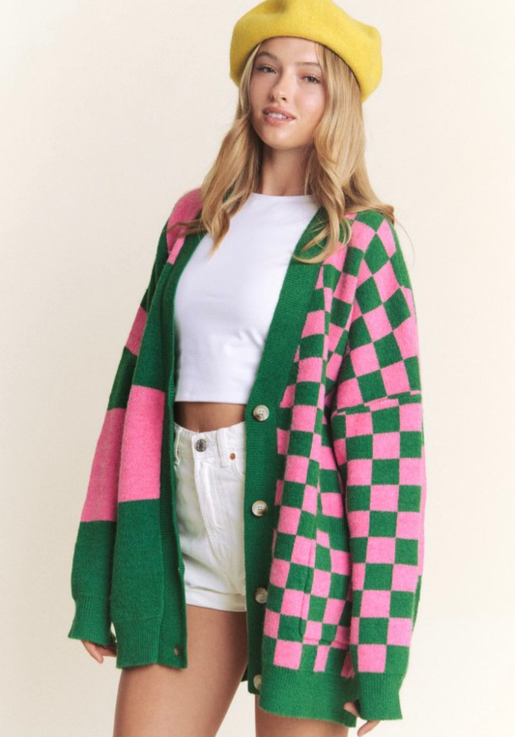 Button Down Long Slv Oversized Cardigan