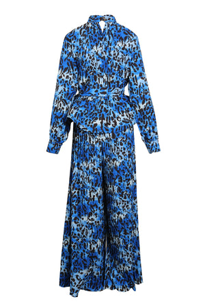 Blue Leopard pantsuit