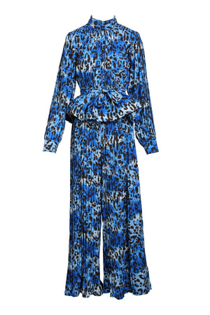 Blue Leopard pantsuit